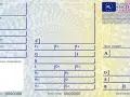 Dowód rejestracyjny z oznaczeniami pojazdu, jego przeznaczenia i danych technicznych. Widoczne pola na wpisanie numerów i dat.
