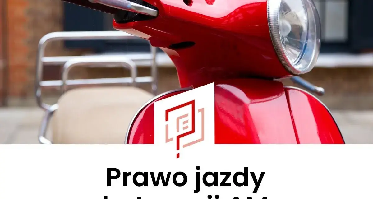 Czerwony skuter, symbol wolności i miejskiej mobilności. Posiadanie karty motorowerowej kategorii AM otwiera drzwi do niezależności.