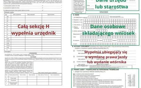 Ważność prawa jazdy jest kluczowa. Wniosek o wydanie lub wymianę dokumentu wypełnia się w urzędzie lub starostwie.
