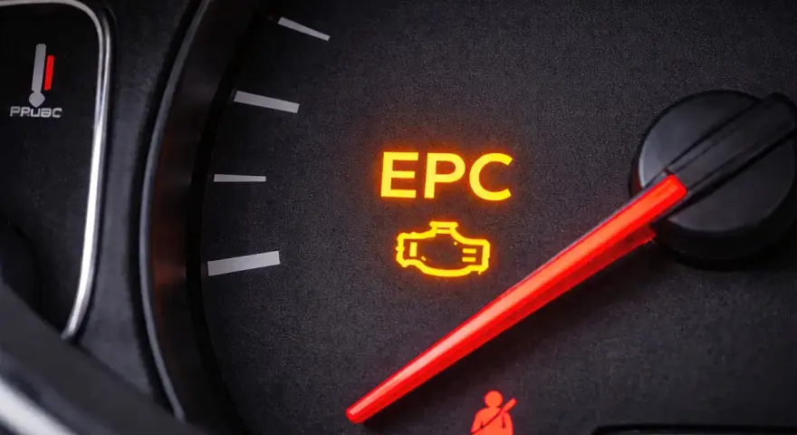 Świeci się kontrolka EPC w samochodzie, sygnalizując problem z silnikiem. Czas sprawdzić, co się dzieje.