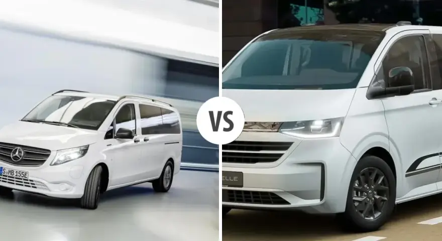 Porównanie białych busów: Mercedes-Benz Vito vs. Volkswagen Multivan. Który bus osobowy jest najmniej awaryjny?