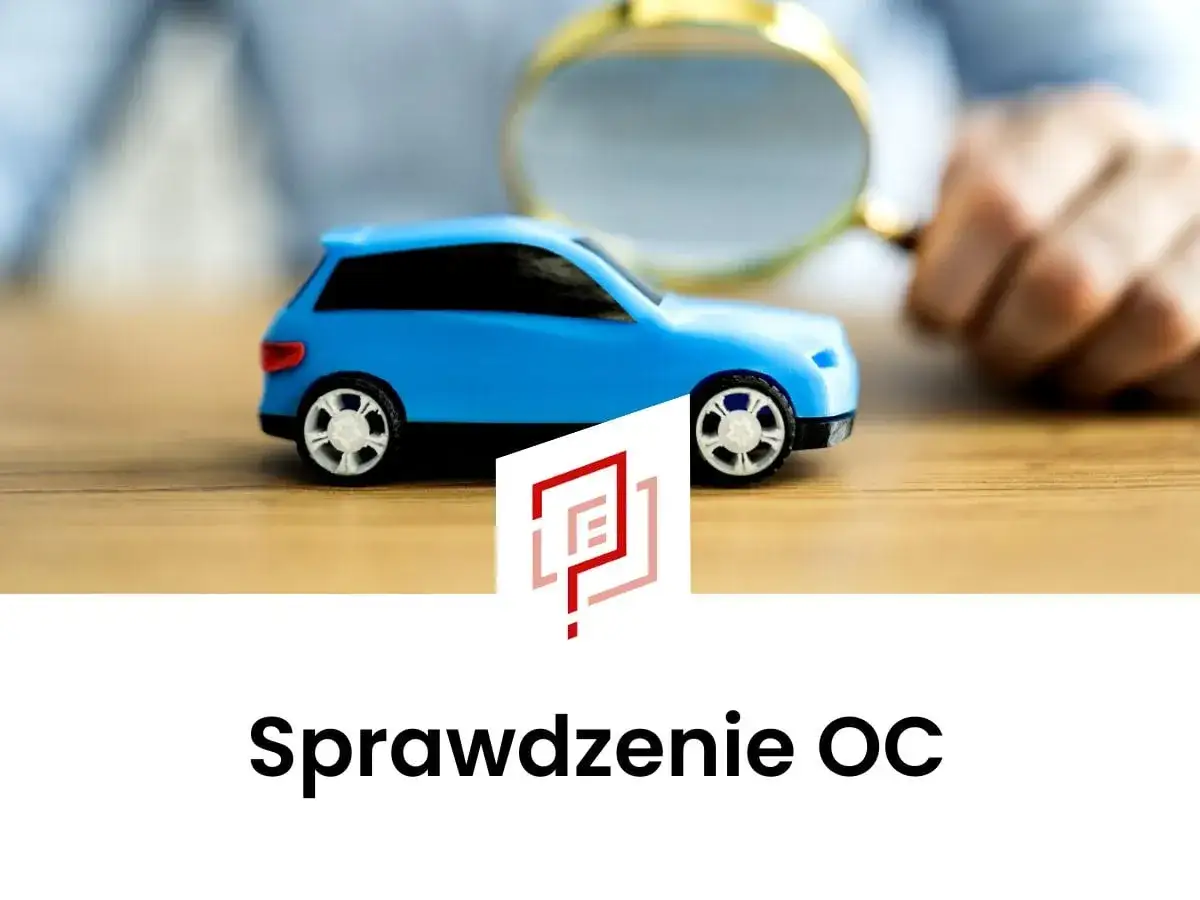 Chcesz wiedzieć, jak sprawdzić do kiedy OC? Na zdjęciu niebieski samochodzik pod lupą, symbolizuje analizę ubezpieczenia.
